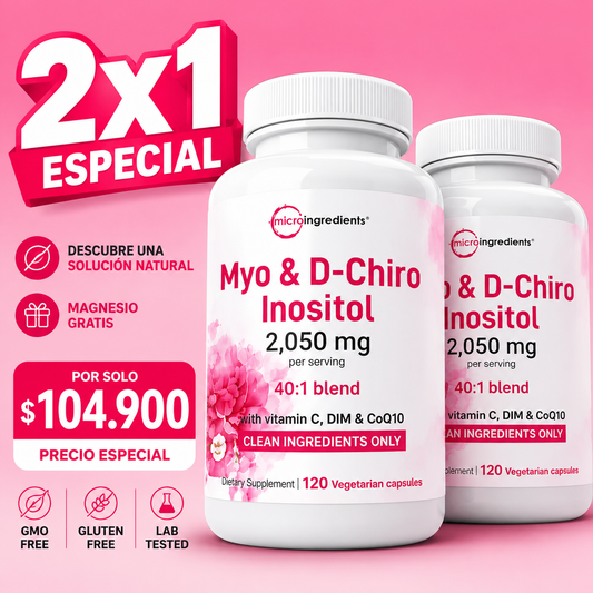 2x1 de Myo & D-Chiro Inositol + citrato de magnesio GRATIS