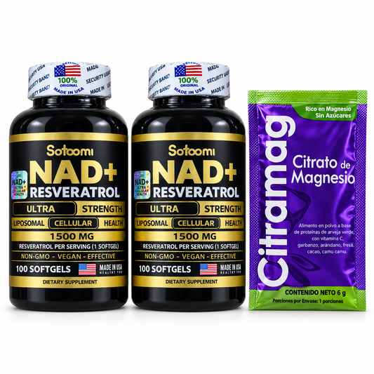 COMBO NAD+ RESVERATROL + CITRATO DE MAGNESIO